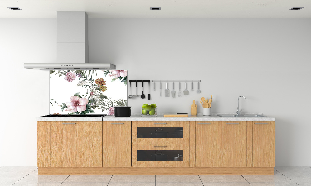 Cooker splashback Floral pattern