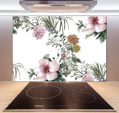 Cooker splashback Floral pattern