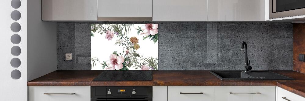 Cooker splashback Floral pattern