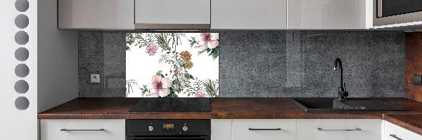 Cooker splashback Floral pattern