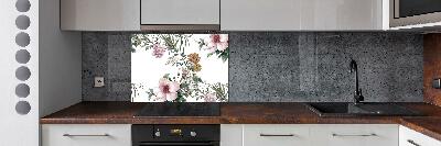 Cooker splashback Floral pattern