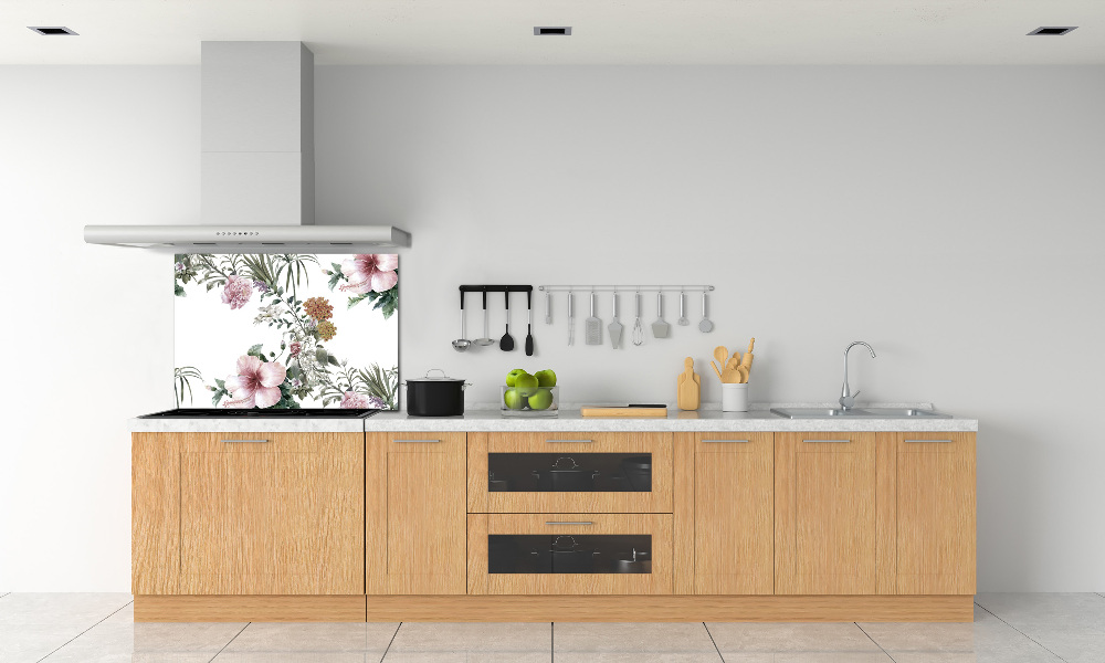 Cooker splashback Floral pattern