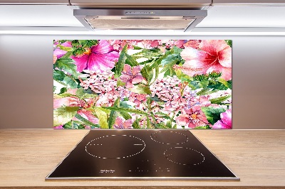 Cooker splashback Floral pattern