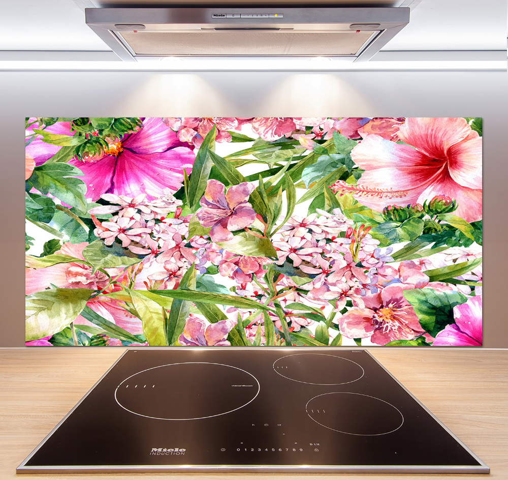 Cooker splashback Floral pattern