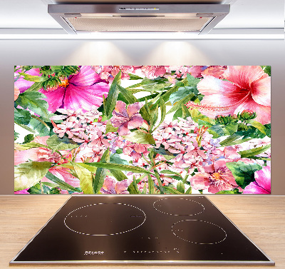 Cooker splashback Floral pattern