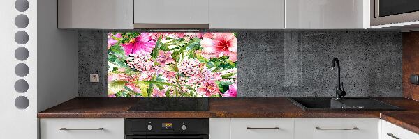 Cooker splashback Floral pattern