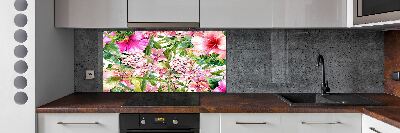 Cooker splashback Floral pattern