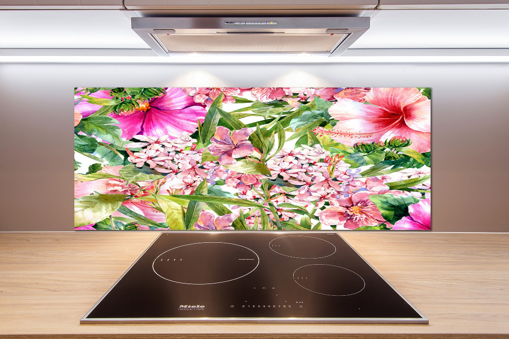 Cooker splashback Floral pattern