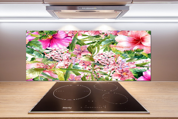 Cooker splashback Floral pattern