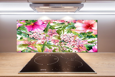 Cooker splashback Floral pattern