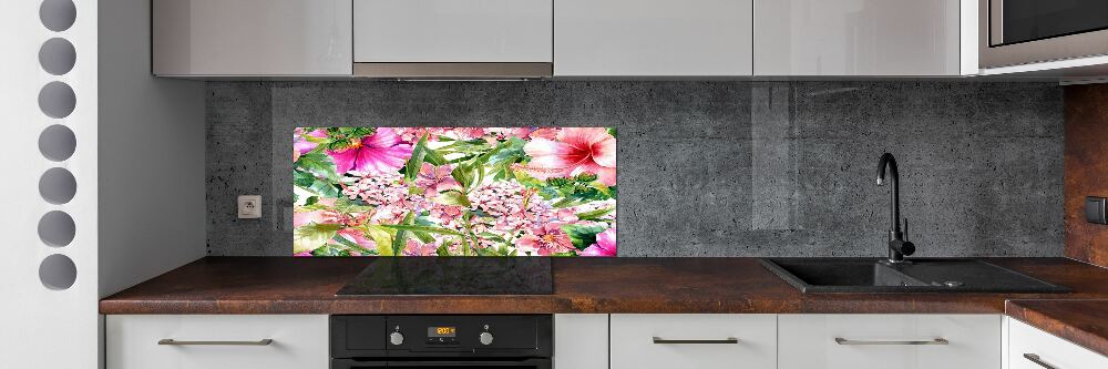 Cooker splashback Floral pattern