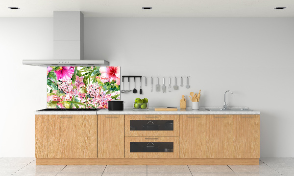 Cooker splashback Floral pattern