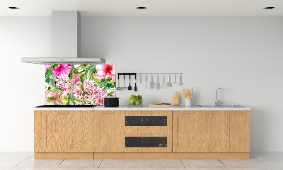 Cooker splashback Floral pattern