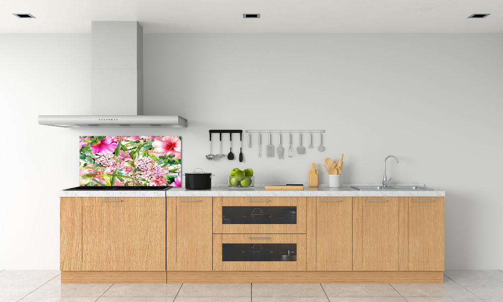 Cooker splashback Floral pattern