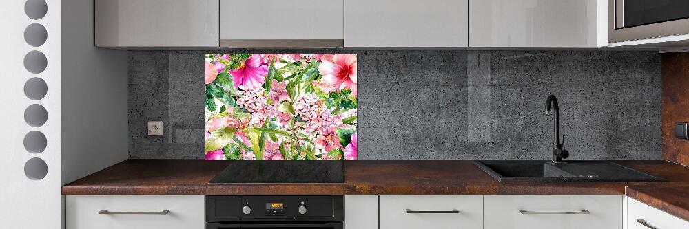 Cooker splashback Floral pattern