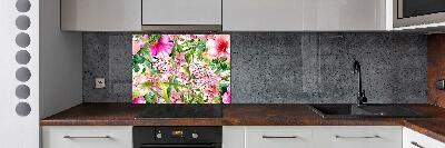 Cooker splashback Floral pattern