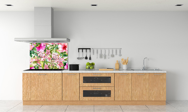 Cooker splashback Floral pattern