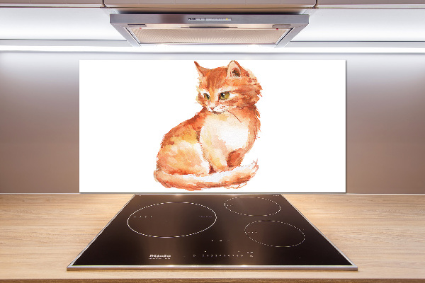 Cooker splashback Red Cat