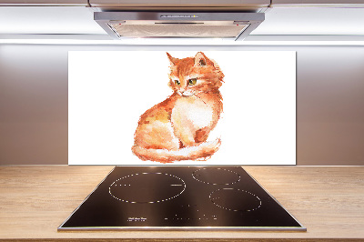 Cooker splashback Red Cat