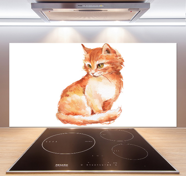 Cooker splashback Red Cat