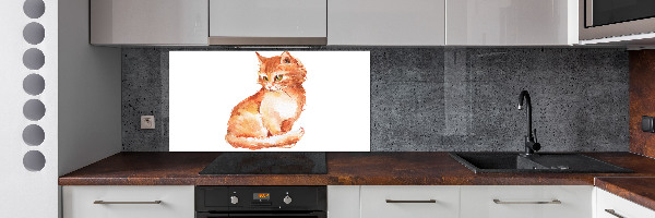 Cooker splashback Red Cat