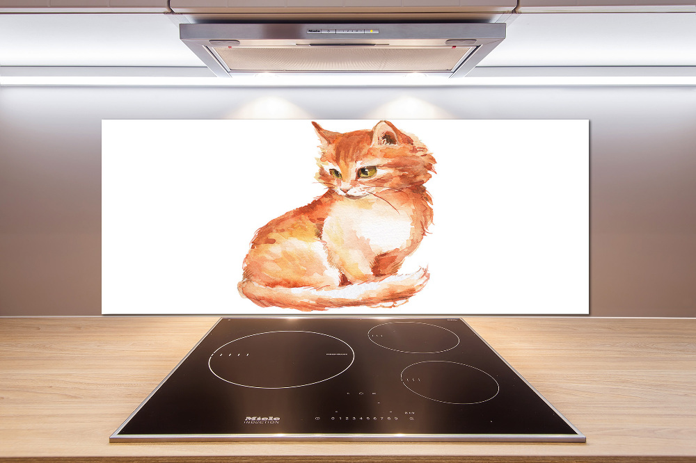 Cooker splashback Red Cat