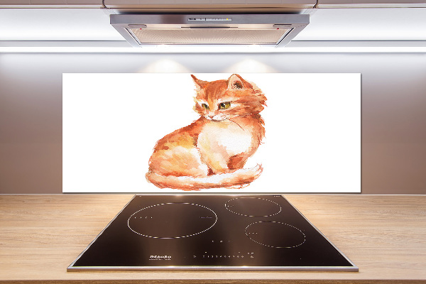 Cooker splashback Red Cat