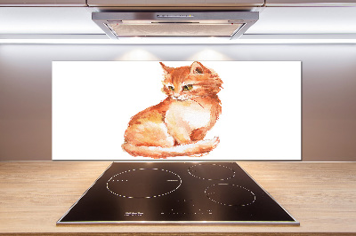 Cooker splashback Red Cat