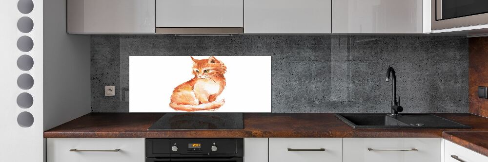 Cooker splashback Red Cat