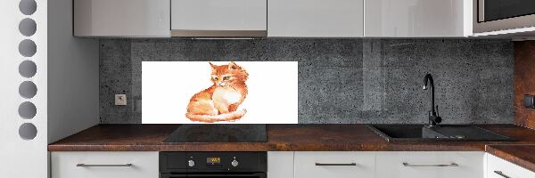 Cooker splashback Red Cat