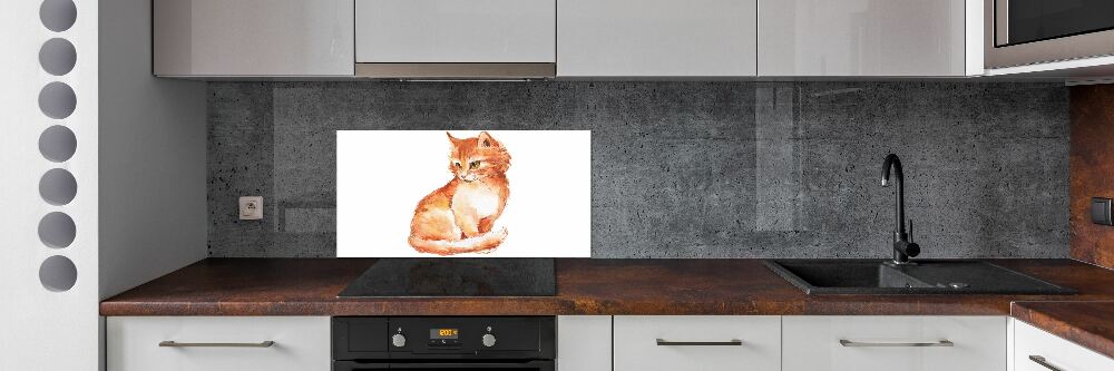 Cooker splashback Red Cat