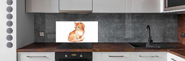 Cooker splashback Red Cat