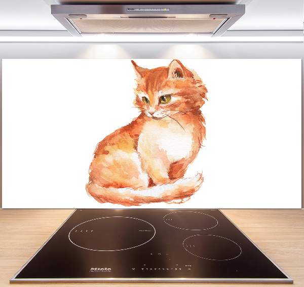 Cooker splashback Red Cat