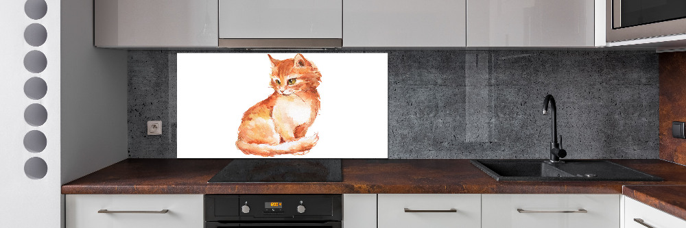 Cooker splashback Red Cat