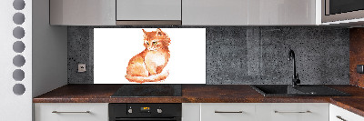 Cooker splashback Red Cat