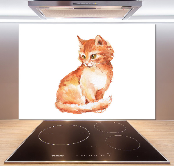 Cooker splashback Red Cat