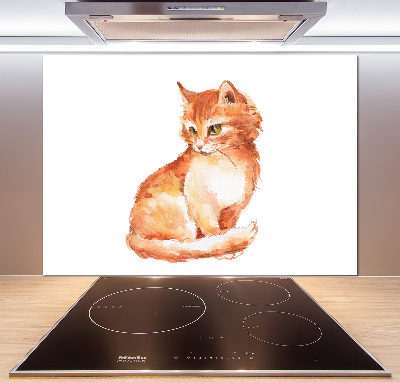 Cooker splashback Red Cat