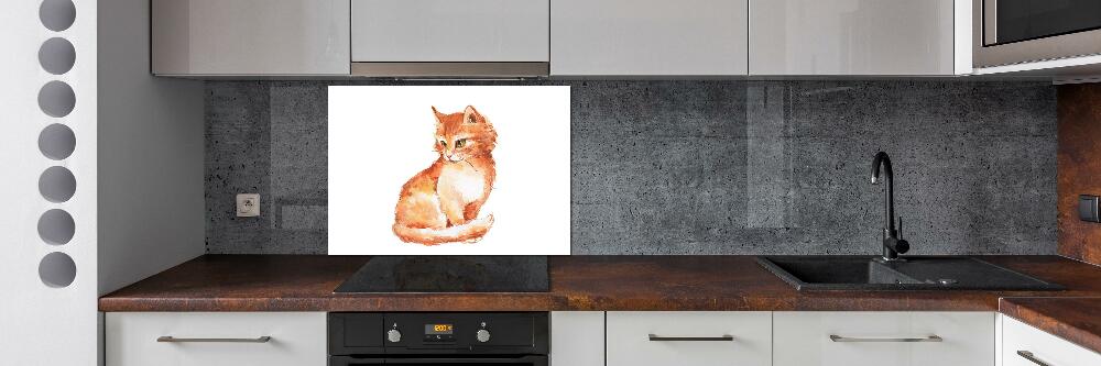 Cooker splashback Red Cat