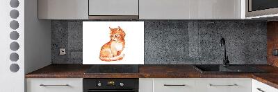 Cooker splashback Red Cat