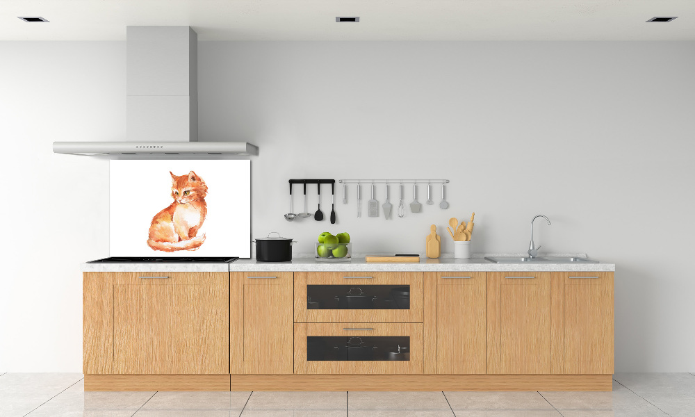 Cooker splashback Red Cat