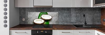 Glass splashback Coconut halves