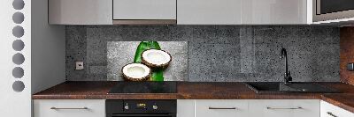 Glass splashback Coconut halves