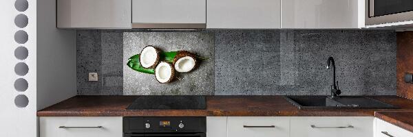 Glass splashback Coconut halves