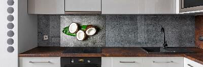 Glass splashback Coconut halves