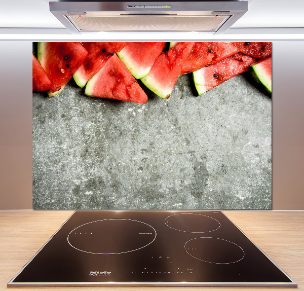 Kitchen splashback Chopped watermelon