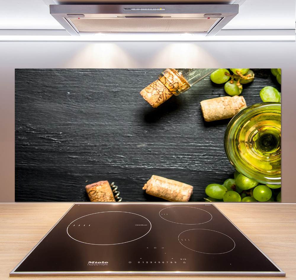 Kitchen splashback White wine and fruit