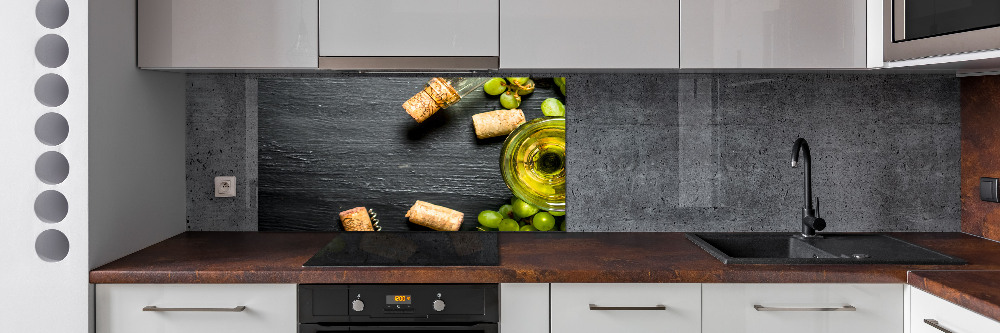 Kitchen splashback White wine and fruit