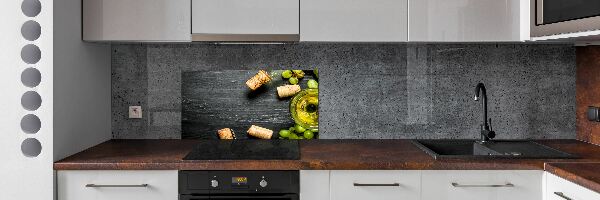 Kitchen splashback White wine and fruit