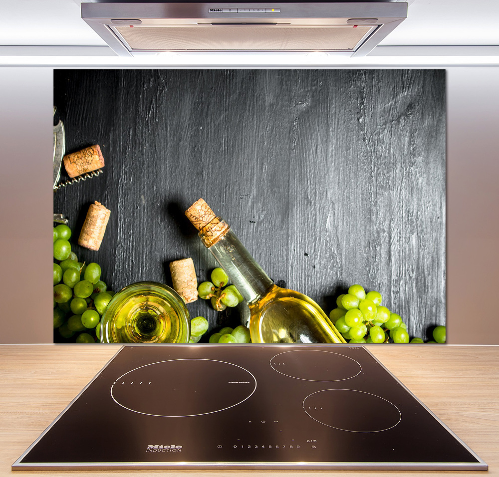 Kitchen splashback White wine and fruit