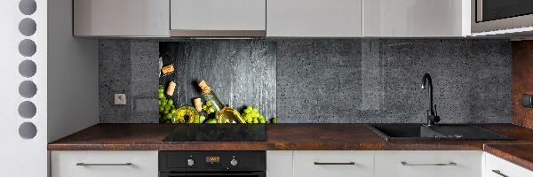 Kitchen splashback White wine and fruit